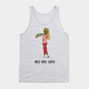 Coffee Zombie Girl #2 Tank Top